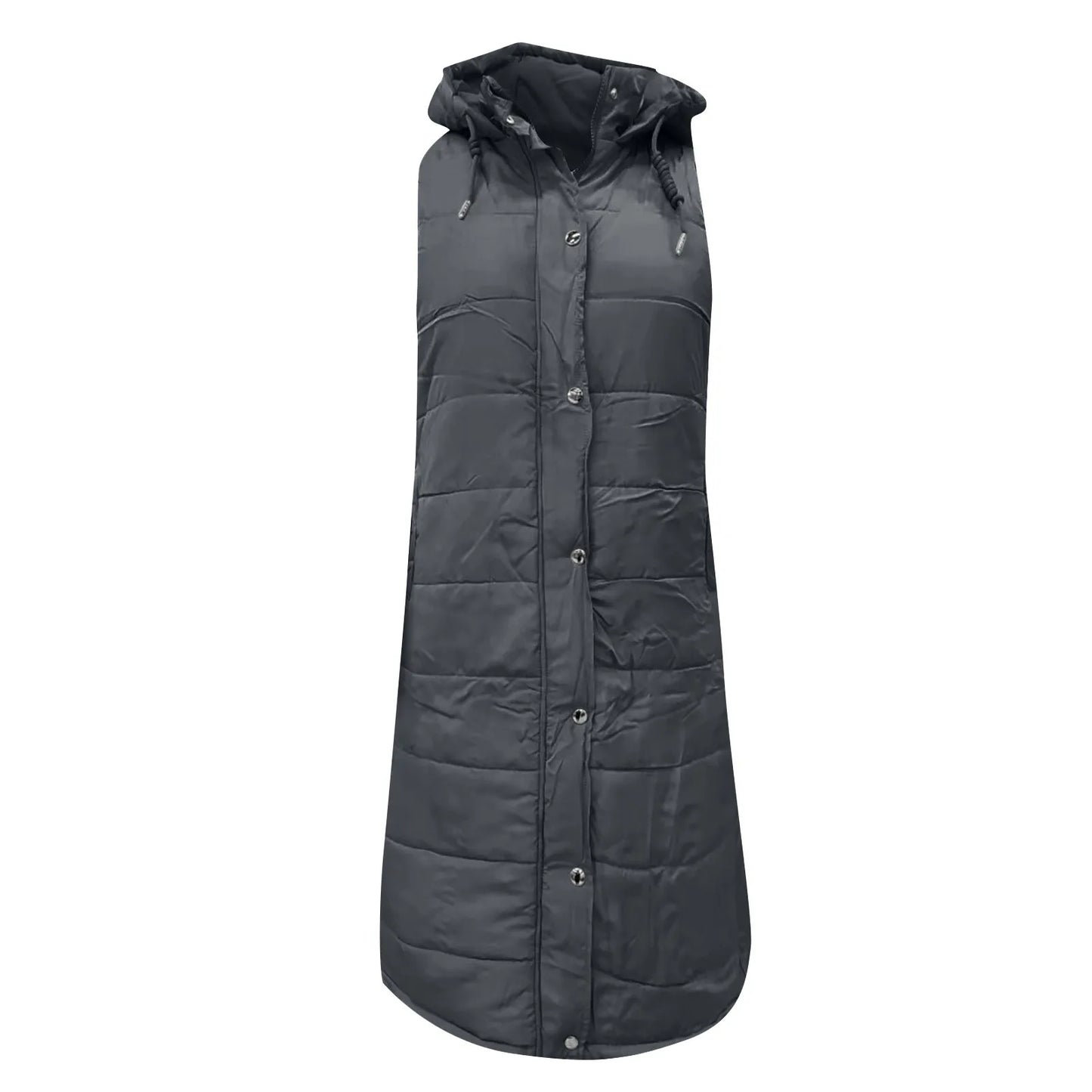 Women's waistcoats Fall And Winter Temperament Sleeveless Cardigan jacket Mid-length Cotton padded Vest Coat Winter outerwear