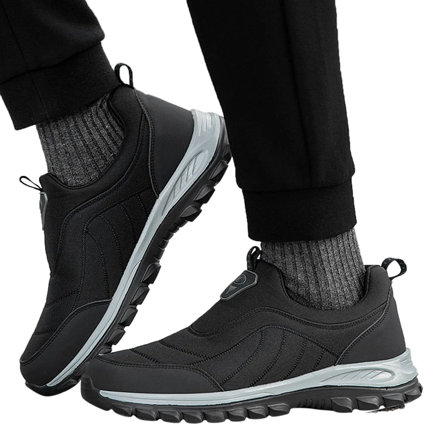 Winter Men Sneakers Warm Fur Men Ankel Boots Plush Men Snow Boots Plus Size Couple Shoes Non-Slip Men Boots Casual Men Shoes
