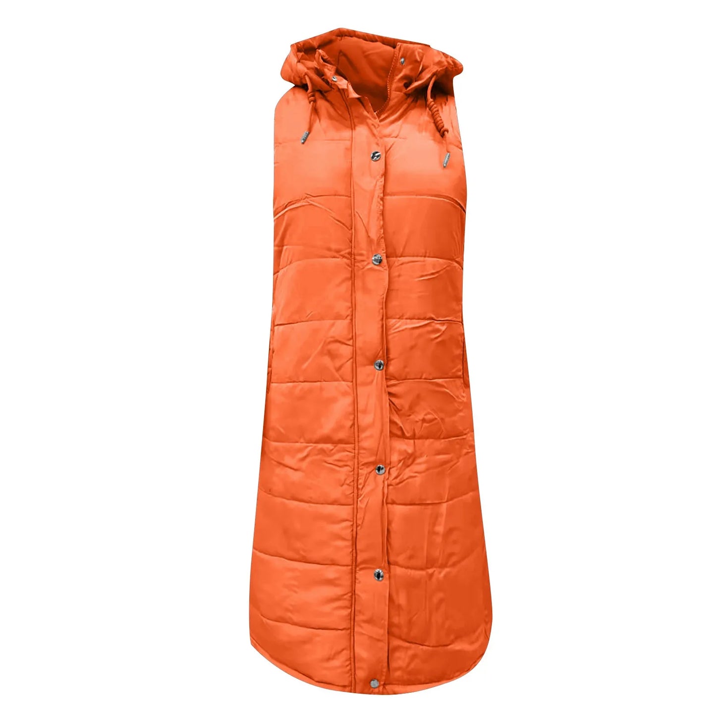 Women's waistcoats Fall And Winter Temperament Sleeveless Cardigan jacket Mid-length Cotton padded Vest Coat Winter outerwear