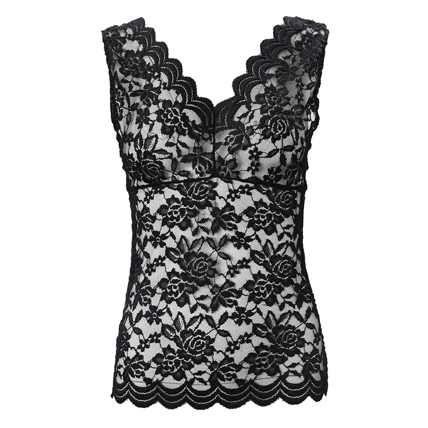 New Women Slim Tunic Lace V Neck T-shirt Elegant Summer Long Sleeve Flower Embroidery See-through Shirt Tops Blouse