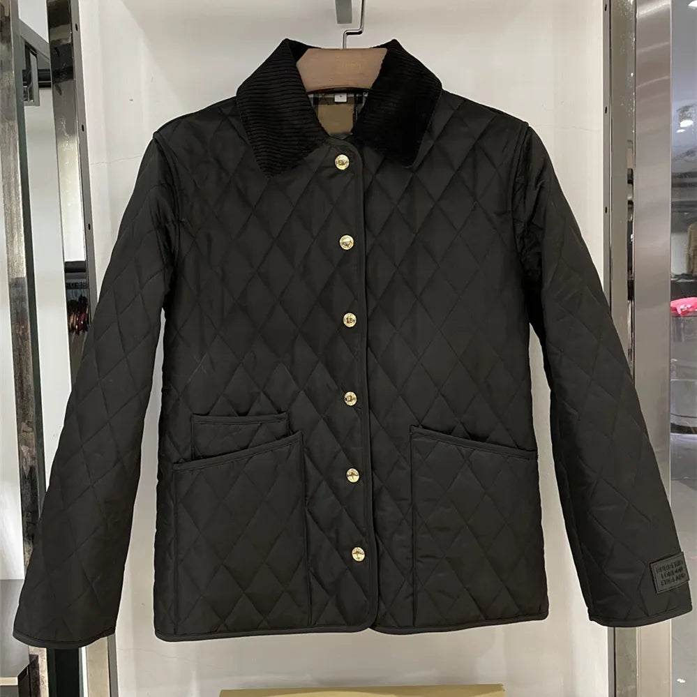 Winter Jacket Women Fashion Warm Thick Patchwork Short Style Cotton padded Parkas Coat Turn Down Collar Winter Clothes Women