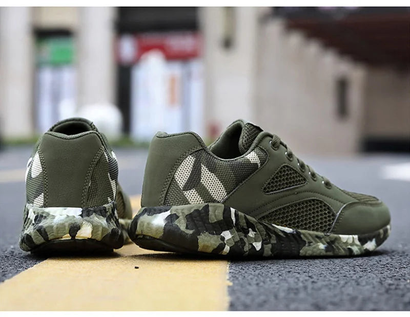 Men Air Mesh Shoes Camouflage Sneaker Male Lace Up Casual Shoes Women Breathable Walk Sneakers