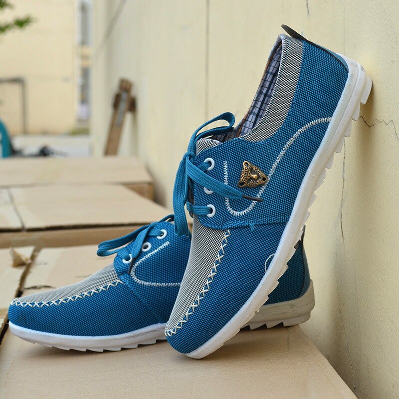 Men Casual Shoes Fashion Style Canvas Shoes Men Flat Walking Driving Footwear Light Sneakers.