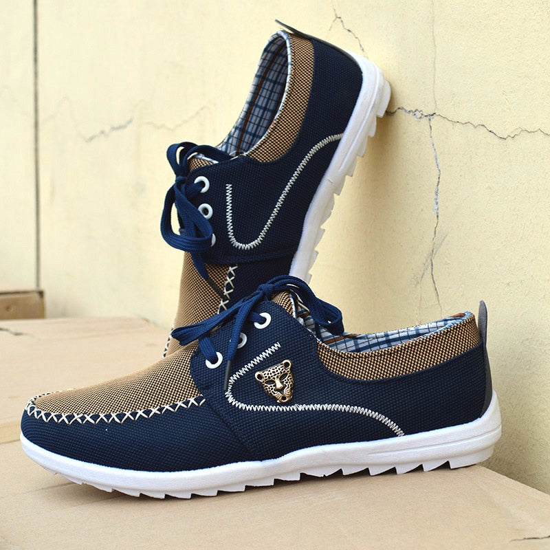 Men Casual Shoes Fashion Style Canvas Shoes Men Flat Walking Driving Footwear Light Sneakers.