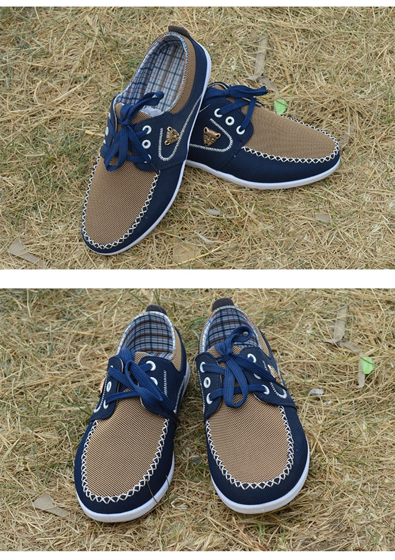 Men Casual Shoes Fashion Style Canvas Shoes Men Flat Walking Driving Footwear Light Sneakers.