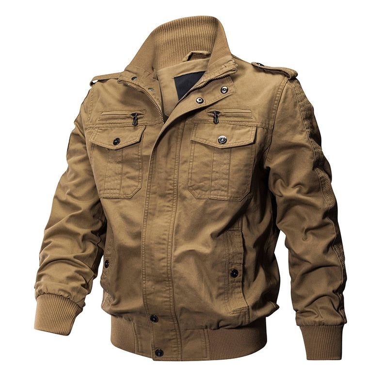 High Build Quality Men Winter Military Airsoft Jacket Pilot Bomber Jacket Coat Multi-Pockets Casual Cargo Work Jacket Men Clothing