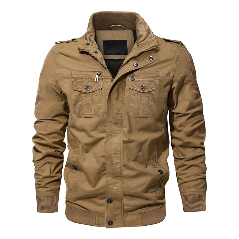 High Build Quality Men Winter Military Airsoft Jacket Pilot Bomber Jacket Coat Multi-Pockets Casual Cargo Work Jacket Men Clothing