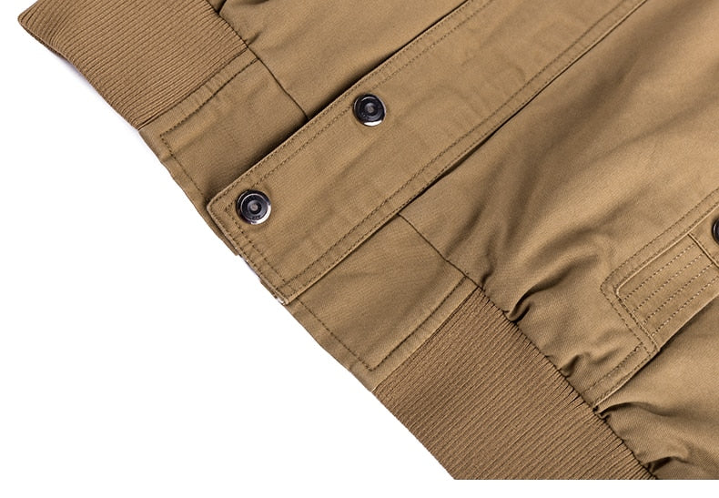 High Build Quality Men Winter Military Airsoft Jacket Pilot Bomber Jacket Coat Multi-Pockets Casual Cargo Work Jacket Men Clothing