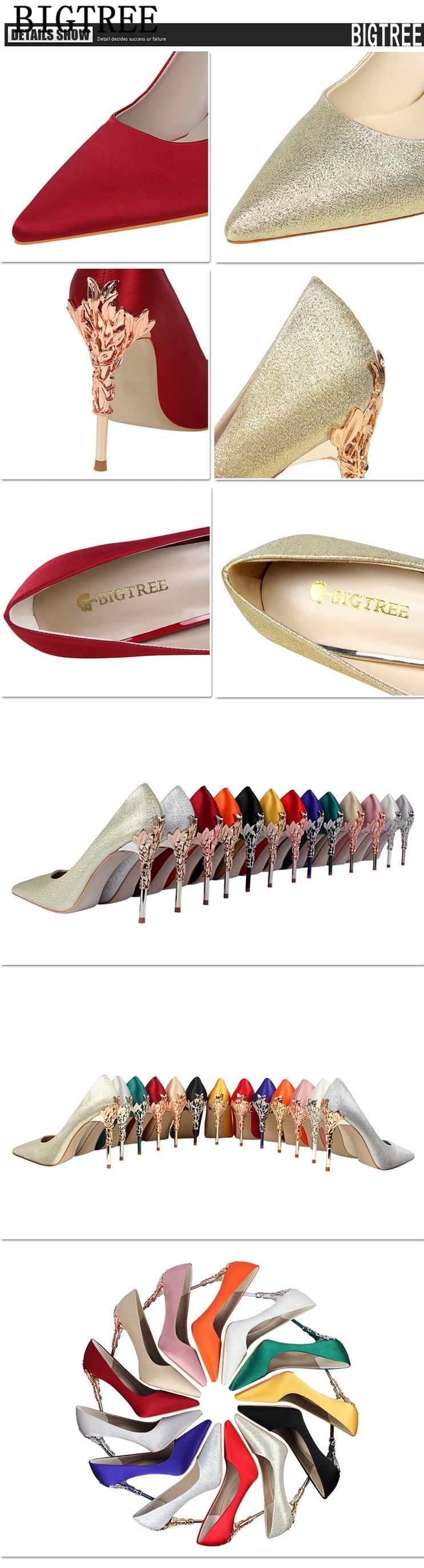 Red Heels Wedding Shoes Bride New Arrival 2020 Women High Heels Dress Shoes
