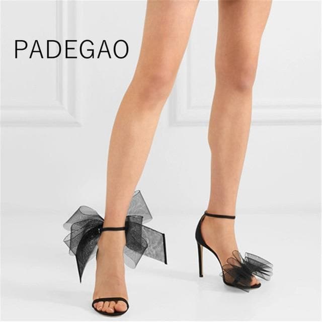 Women High Heels  Summer Sexy Club Bow Fashion Sandals Wedding Party Korean Style Womens Shoes