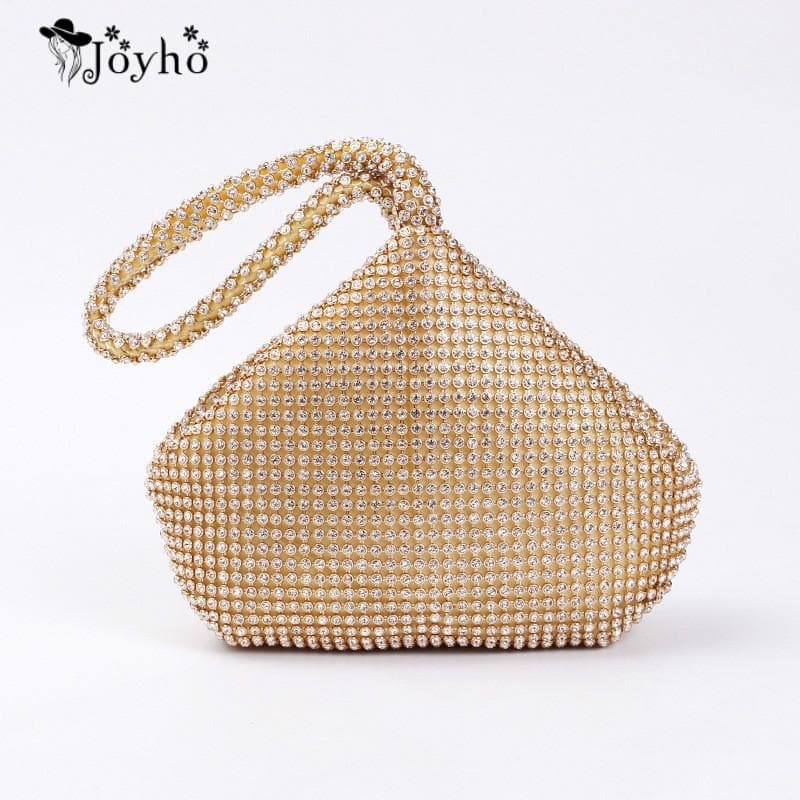 4 Colors Soft Beaded Women Evening Bag Cover Open Style Lady Wedding Triangle Glitter Handbag Purse Bag For New Year Gift Clutch