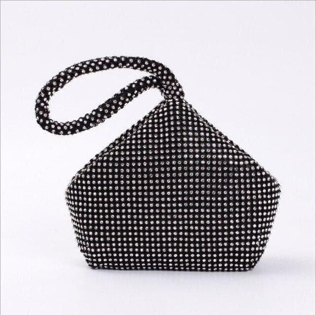 4 Colors Soft Beaded Women Evening Bag Cover Open Style Lady Wedding Triangle Glitter Handbag Purse Bag For New Year Gift Clutch