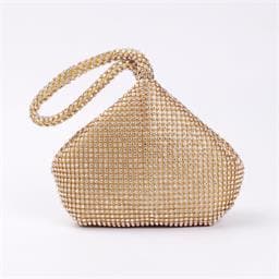 4 Colors Soft Beaded Women Evening Bag Cover Open Style Lady Wedding Triangle Glitter Handbag Purse Bag For New Year Gift Clutch
