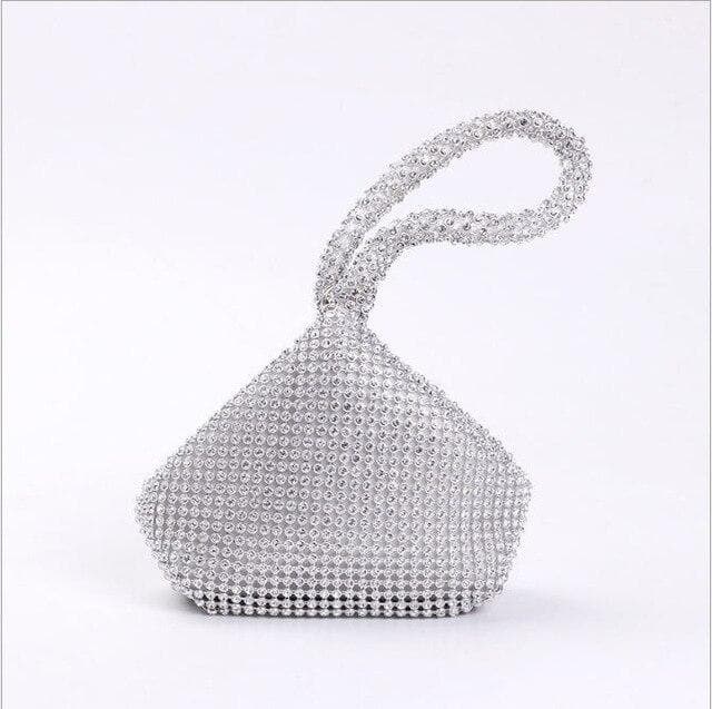 4 Colors Soft Beaded Women Evening Bag Cover Open Style Lady Wedding Triangle Glitter Handbag Purse Bag For New Year Gift Clutch
