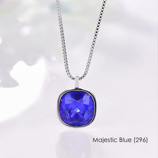 Malanda Ggeometric Pendant Necklaces Original Crystals From Swarovski Necklace For Women Fashion Wedding Jewelry Mom Girl Gift