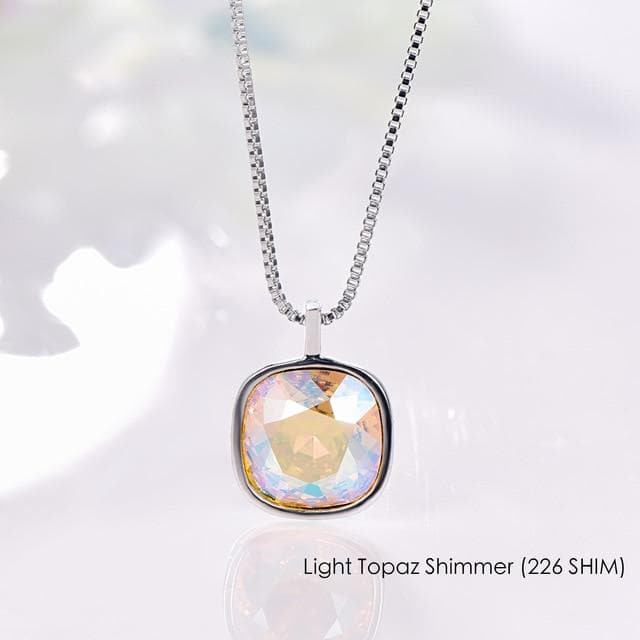 Malanda Ggeometric Pendant Necklaces Original Crystals From Swarovski Necklace For Women Fashion Wedding Jewelry Mom Girl Gift