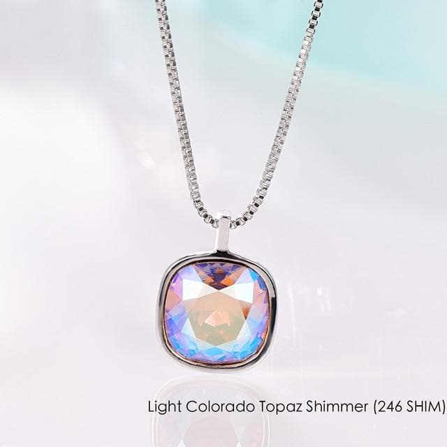 Malanda Ggeometric Pendant Necklaces Original Crystals From Swarovski Necklace For Women Fashion Wedding Jewelry Mom Girl Gift