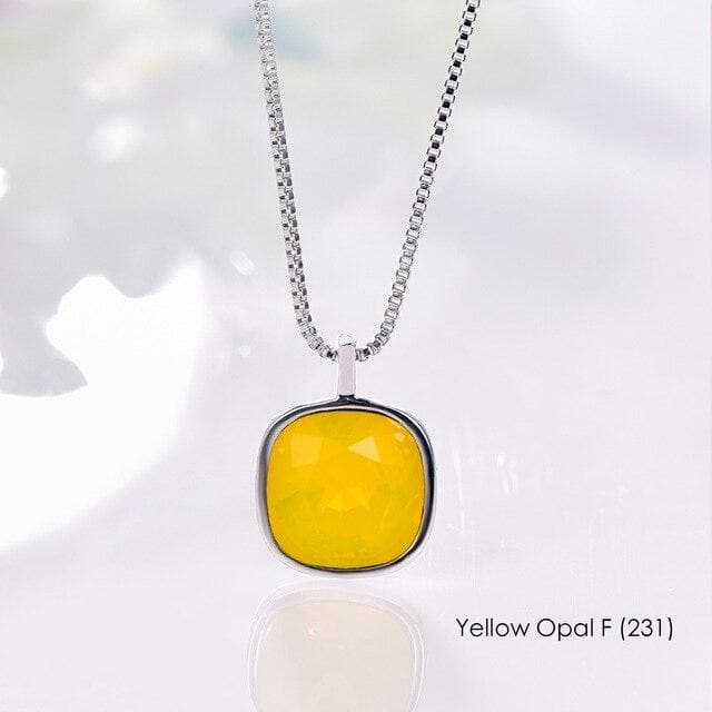 Malanda Ggeometric Pendant Necklaces Original Crystals From Swarovski Necklace For Women Fashion Wedding Jewelry Mom Girl Gift