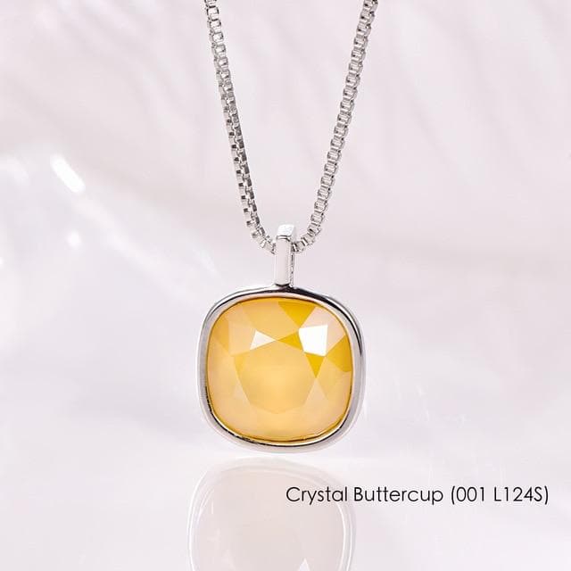 Malanda Ggeometric Pendant Necklaces Original Crystals From Swarovski Necklace For Women Fashion Wedding Jewelry Mom Girl Gift