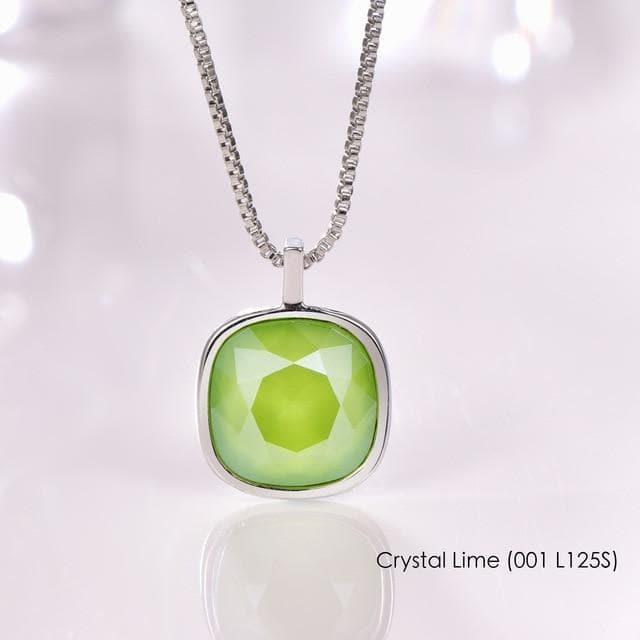 Malanda Ggeometric Pendant Necklaces Original Crystals From Swarovski Necklace For Women Fashion Wedding Jewelry Mom Girl Gift