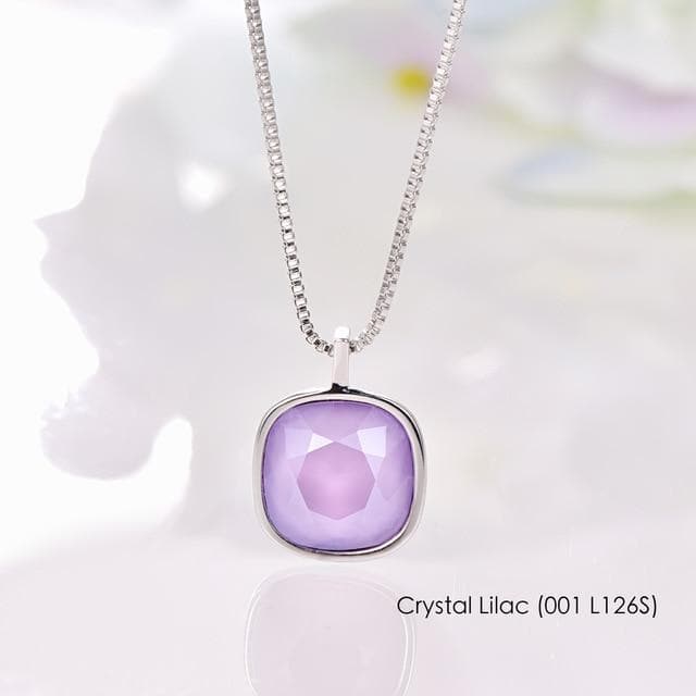 Malanda Ggeometric Pendant Necklaces Original Crystals From Swarovski Necklace For Women Fashion Wedding Jewelry Mom Girl Gift