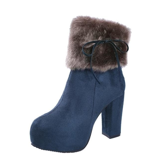 Fur Warm High Heel Boots