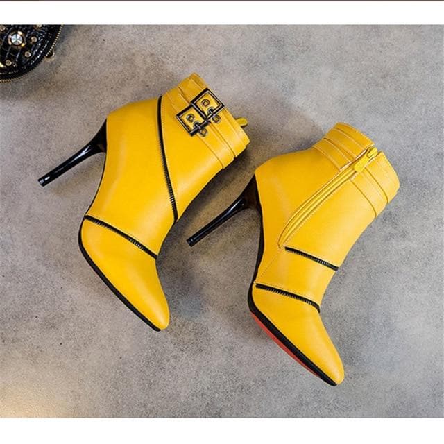 Casual Vintage Boots With Supper High Heels