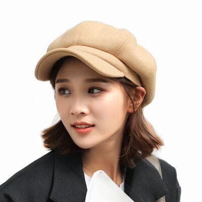 MAERSHEI wool Women Beret Autumn Winter Octagonal Cap Hats Stylish Artist Painter Newsboy Caps Black Grey Beret Hats