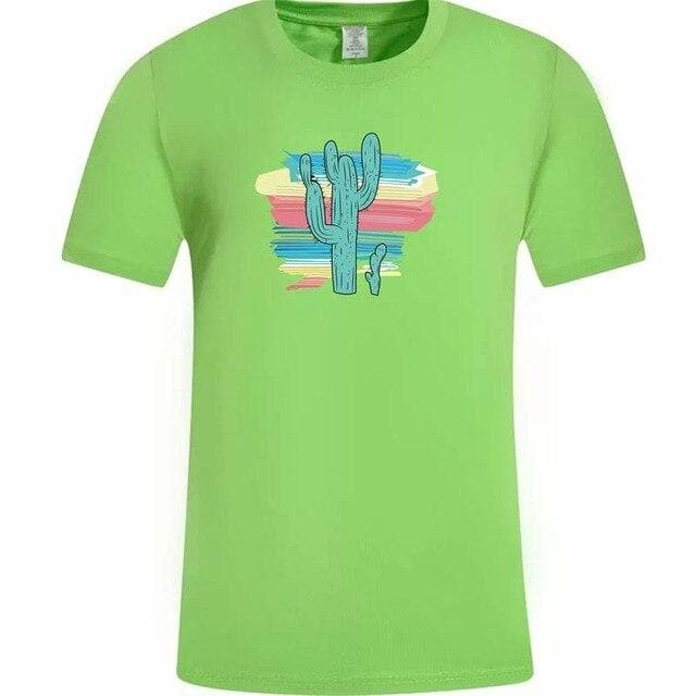 Hillbilly New Women's T-shirts The cactus Printed T Shirts graffiti Ulzzang Fashion O-neck Short Sleeve