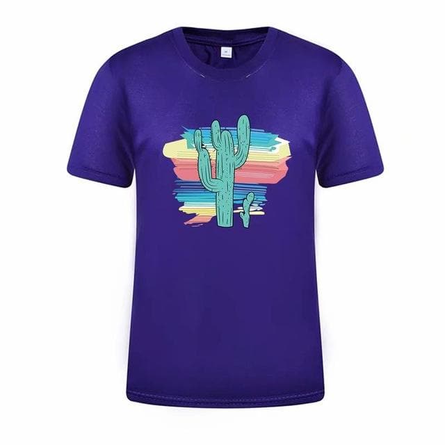 Hillbilly New Women's T-shirts The cactus Printed T Shirts graffiti Ulzzang Fashion O-neck Short Sleeve