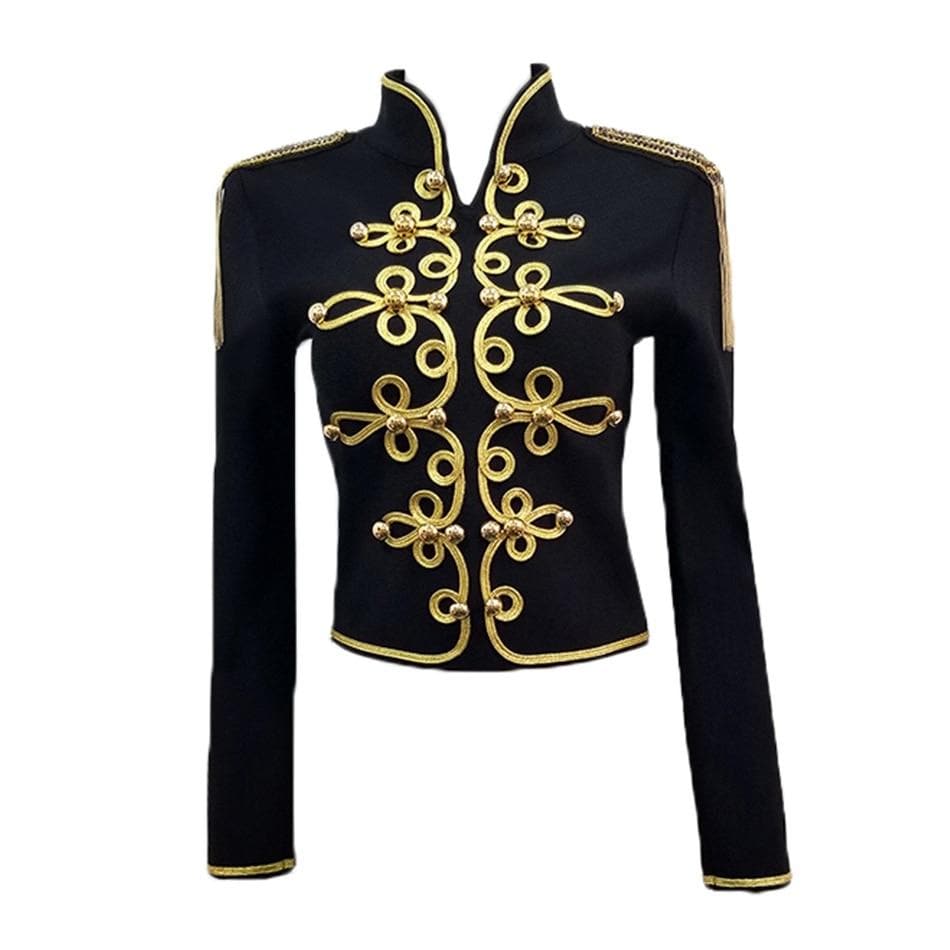 New Fashion Bodycon Women Jacket Long Sleeve Stand Casual Button Zipper Black Sexy Night Club Celebrity Party Coat
