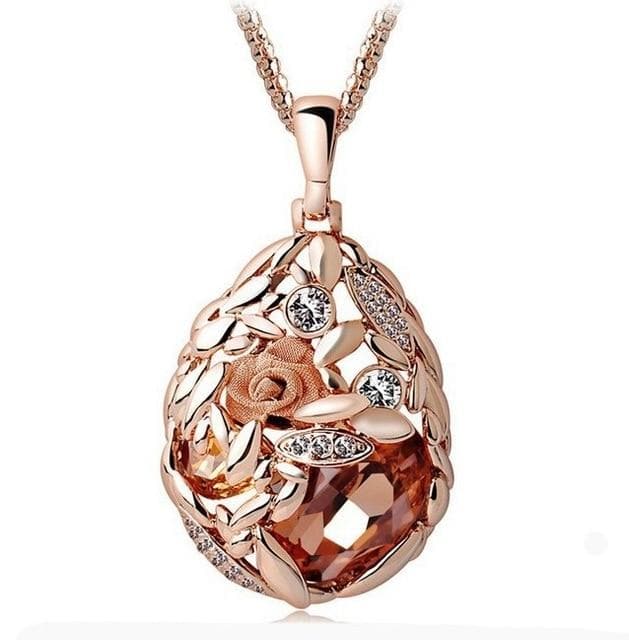 New sector Original leaf Crystals from Swarovskis Opal Choker clothes Necklaces