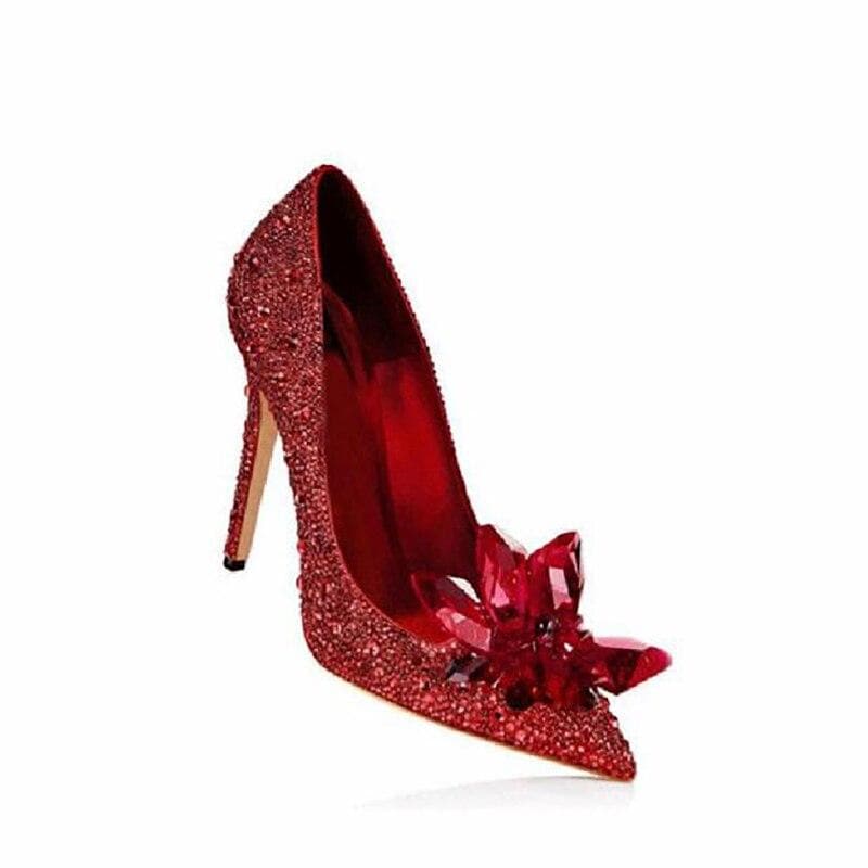 Simply gorgeous! Premium Quality Red Patent Leather Wedding Shoes Bride Pointed Toe Female Shoes Stiletto Heels Party Dress Women Shallow Pumps