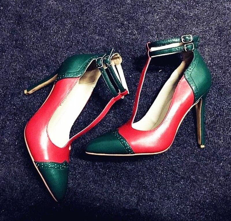 Simply gorgeous! Premium Quality Red Patent Leather Wedding Shoes Bride Pointed Toe Female Shoes Stiletto Heels Party Dress Women Shallow Pumps