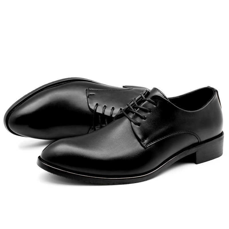 High Quality Genuine Leather Men Dress Shoes Comfortable Casual Formal Business Wedding Dress Shoes
