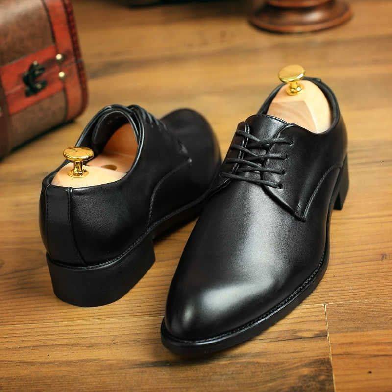 High Quality Genuine Leather Men Dress Shoes Comfortable Casual Formal Business Wedding Dress Shoes