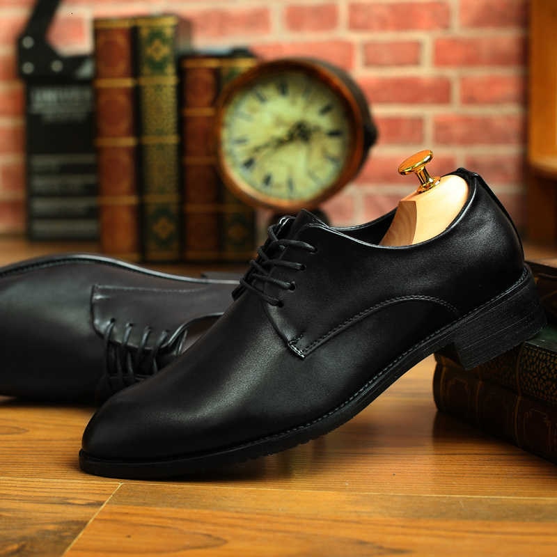 High Quality Genuine Leather Men Dress Shoes Comfortable Casual Formal Business Wedding Dress Shoes