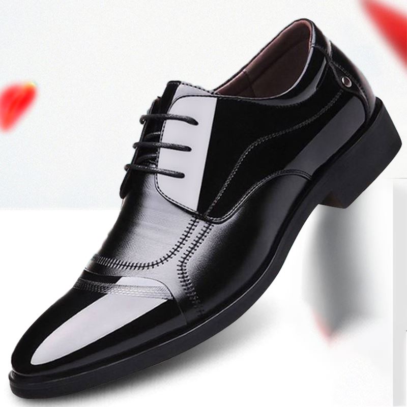 6CM Invisible Height Increase Patent Leather Shoes for Men Wedding Elegant Dress Shoes Men Business Shoes
