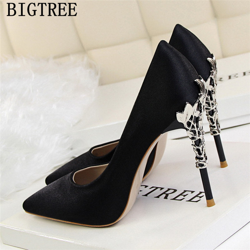 Red Heels Wedding Shoes Bride New Arrival 2020 Women High Heels Dress Shoes