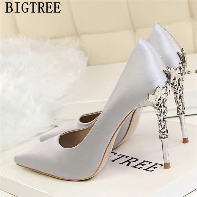 Red Heels Wedding Shoes Bride New Arrival 2020 Women High Heels Dress Shoes