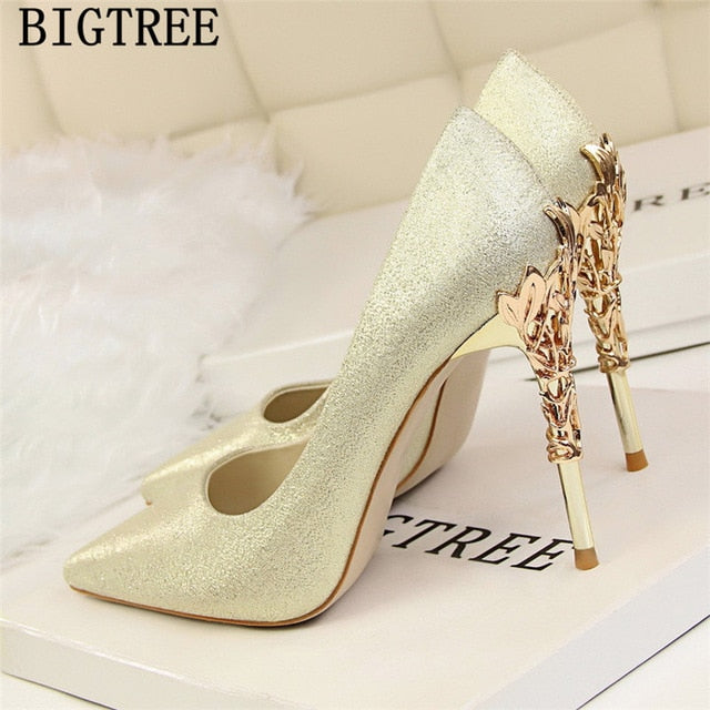 Red Heels Wedding Shoes Bride New Arrival 2020 Women High Heels Dress Shoes