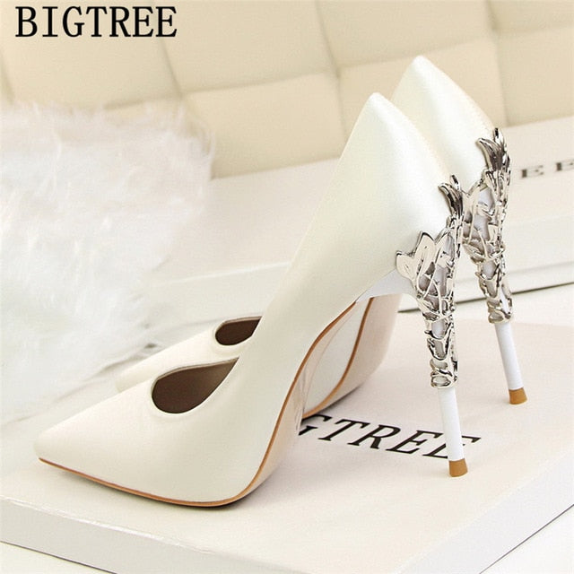 Red Heels Wedding Shoes Bride New Arrival 2020 Women High Heels Dress Shoes