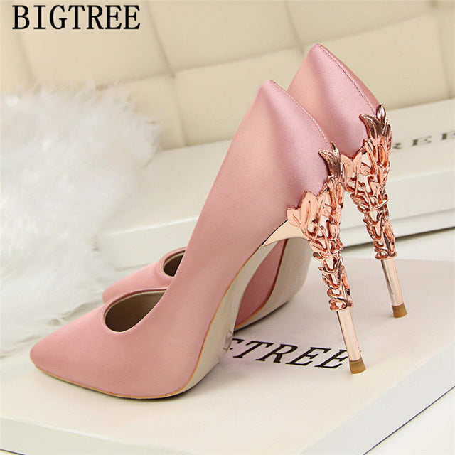 Red Heels Wedding Shoes Bride New Arrival 2020 Women High Heels Dress Shoes