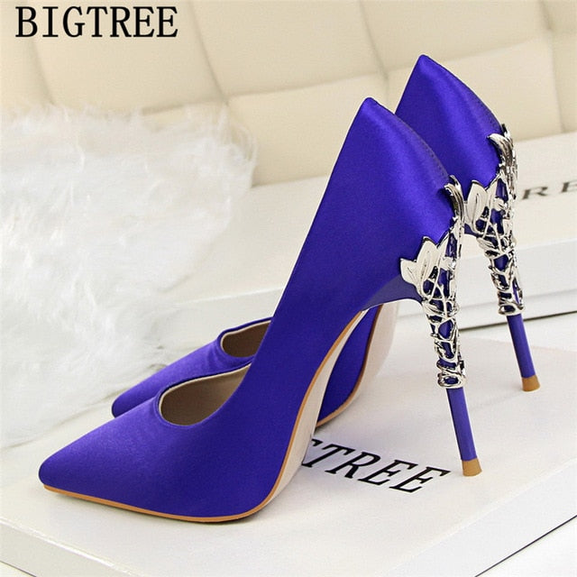 Red Heels Wedding Shoes Bride New Arrival 2020 Women High Heels Dress Shoes