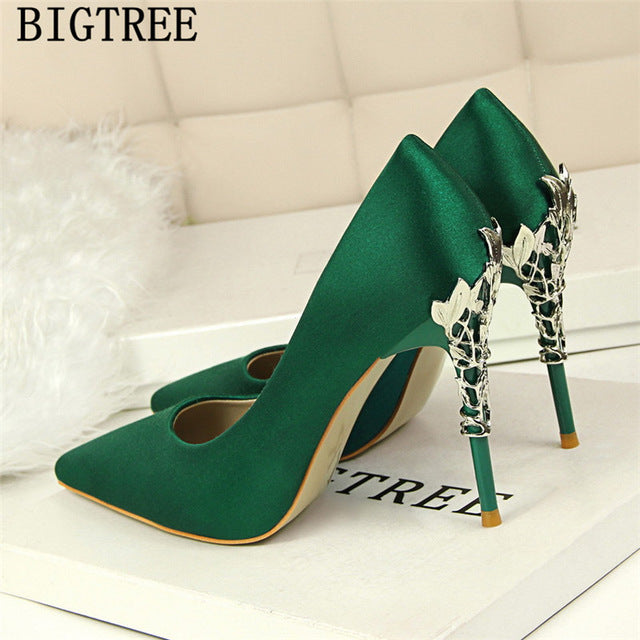 Red Heels Wedding Shoes Bride New Arrival 2020 Women High Heels Dress Shoes