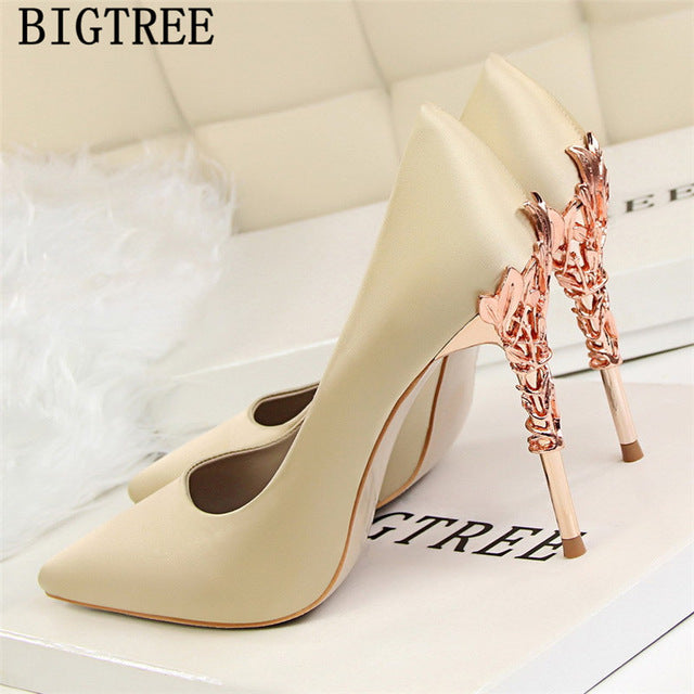 Red Heels Wedding Shoes Bride New Arrival 2020 Women High Heels Dress Shoes