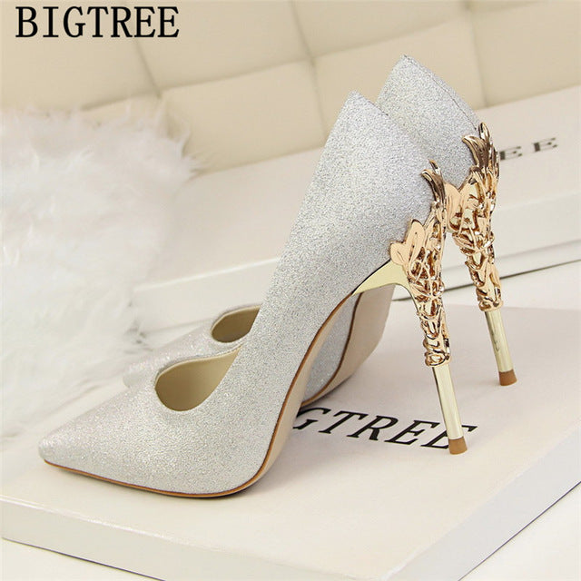 Red Heels Wedding Shoes Bride New Arrival 2020 Women High Heels Dress Shoes