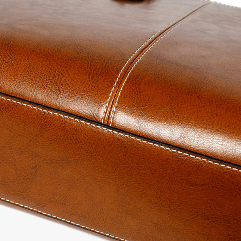 Fashion Genuine Leather Shoulder Bag Women Shopping Tote Office Ladies Handbag Female Messenger Crossbody Top Handle Bag