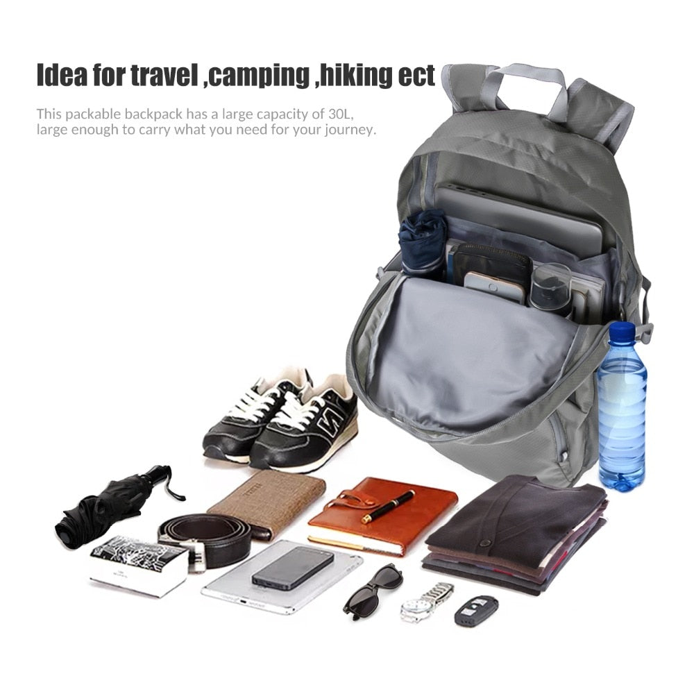 Strong Sturdy Lightweight foldable Backpack/ Waterproof Camping Hiking Daypack/Small Travel Backpack for Women Men