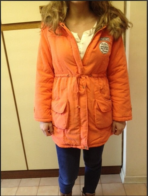New Winter Women Jacket Medium-long Thicken Outwear Hooded Wadded Coat Slim Parka Cotton-padded Jacket Overcoat